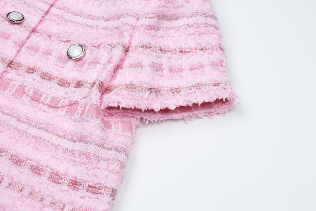#92 Rosie Pink Tweed Jumpsuit