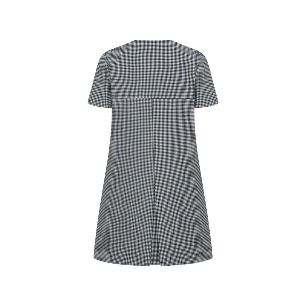 #91 Lady Camellia Button Dress (Check)