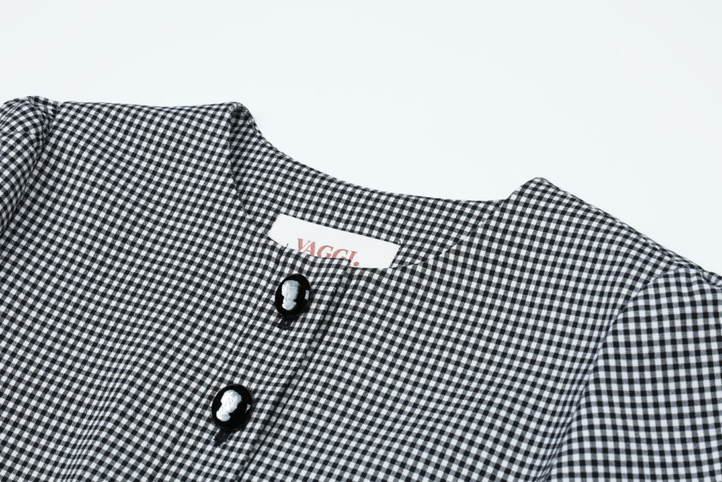 #91 Lady Camellia Button Dress (Check)