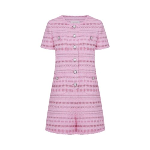 #92 Rosie Pink Tweed Jumpsuit