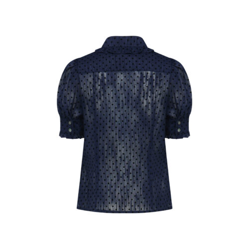 Alternative view of #93.2 Polka Dot Chiffon Blouse ( Navy )