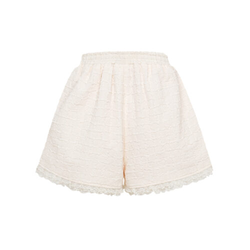 Alternative view of #94.1 Lace Trim Jacquard Shorts (Pinky Ivory)