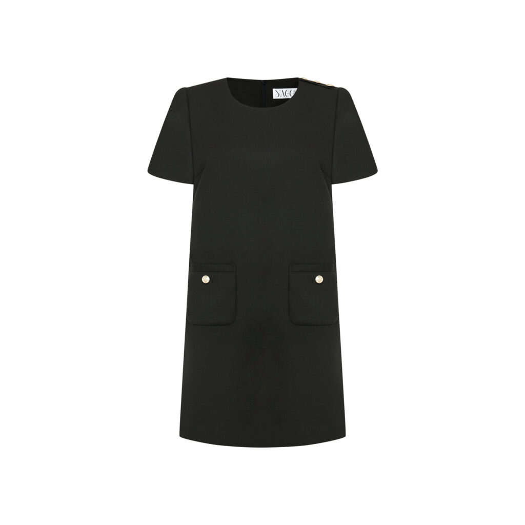 #97 Kate Wool Button Dress (Khaki Green)