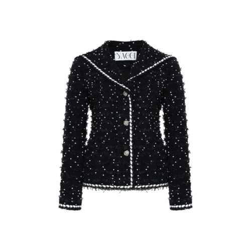 #98 Chelsea B/W Sailor Tweed Jacket (Black)
