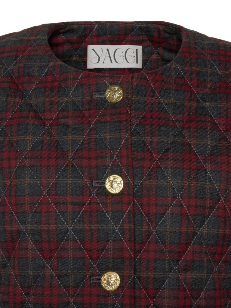 #99.1 New Quilted Jacket ( Check Wool )
