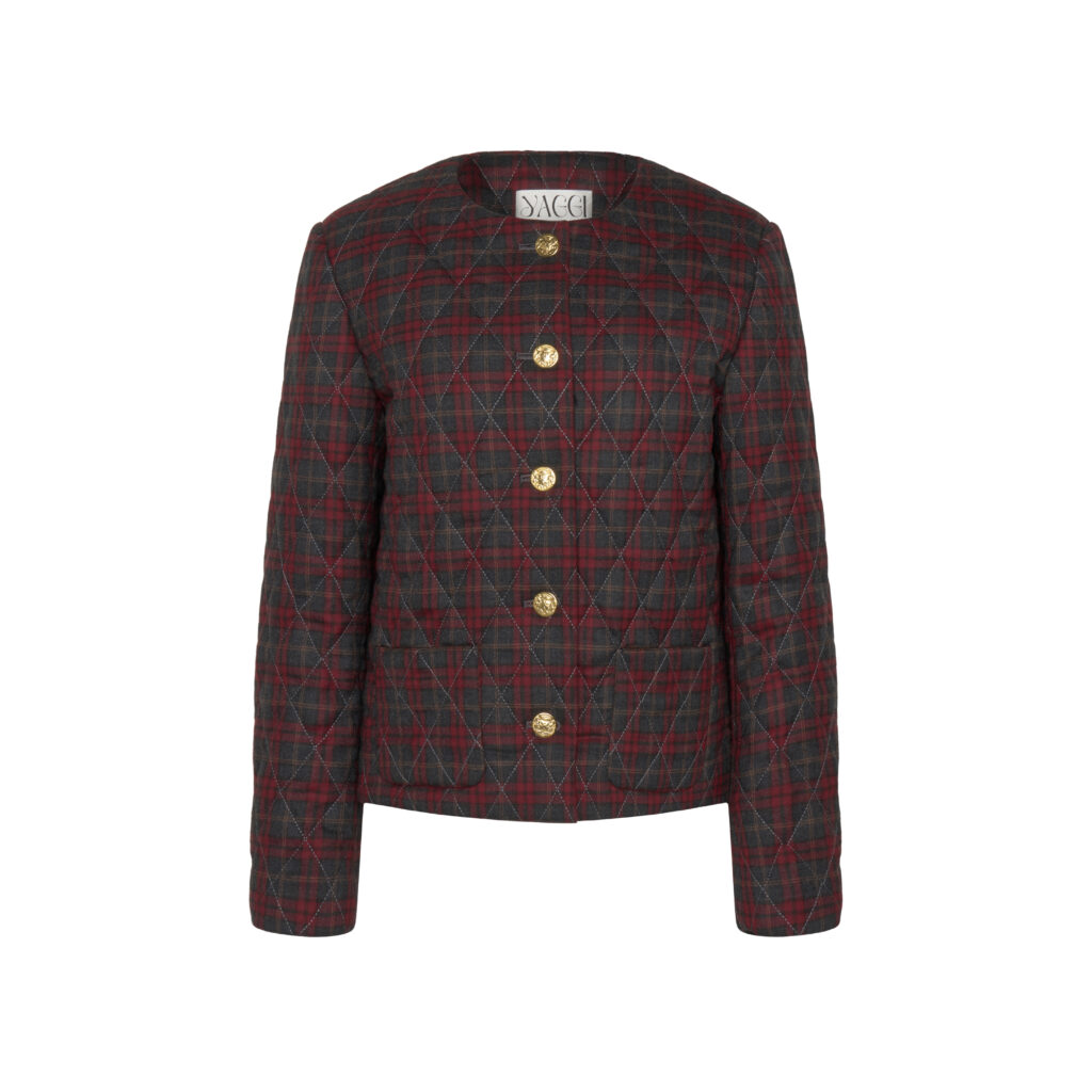 #99.1 New Quilted Jacket ( Check Wool )