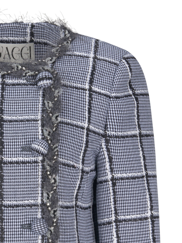 #105 Double Button Check Tweeds Jacket