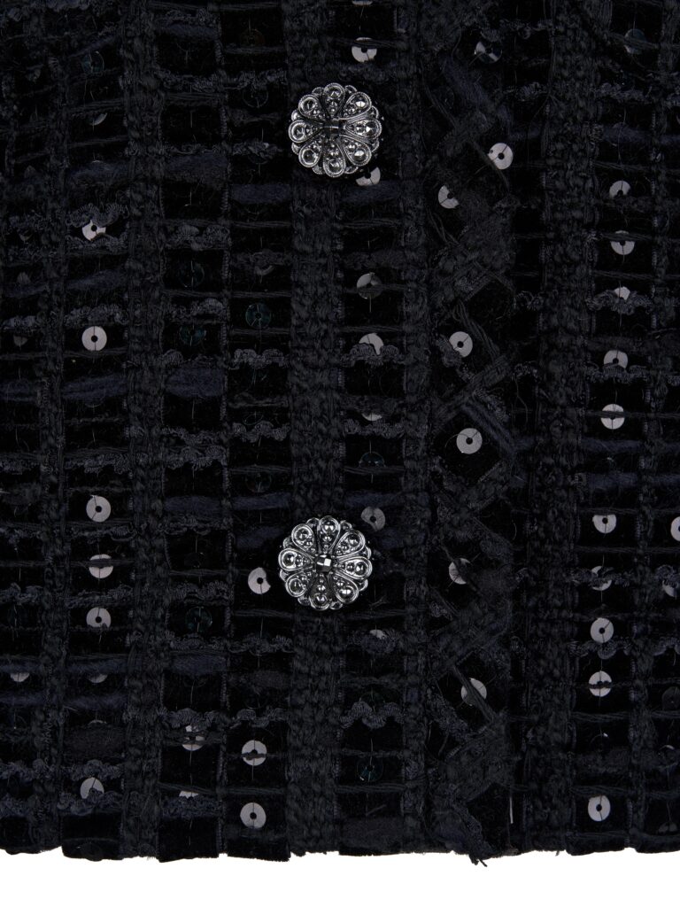 #106 Italian Black Sequin Velvet Tweed (Jacket)<br>세트 구매시 5% 할인 적용