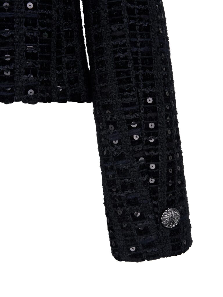 #106 Italian Black Sequin Velvet Tweed (Jacket)<br>세트 구매시 5% 할인 적용
