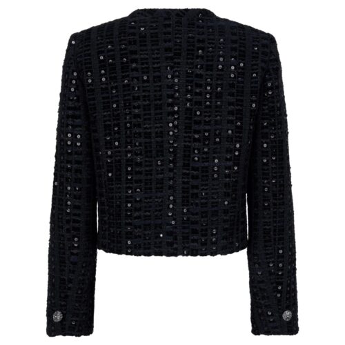 Alternative view of #106 Italian Black Sequin Velvet Tweed (Jacket)<br>세트 구매시 5% 할인 적용