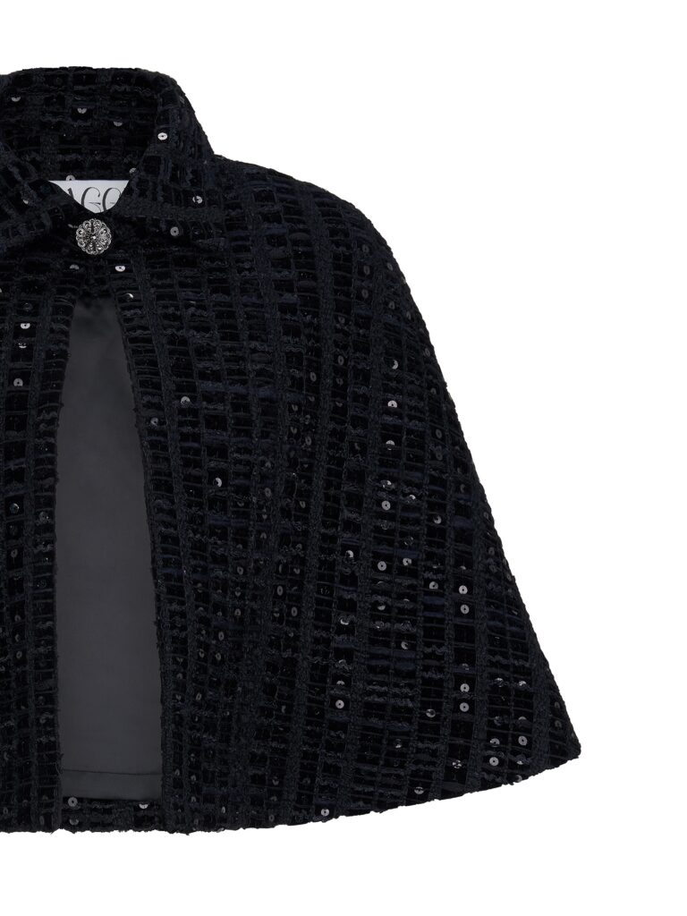 #106.2 Italian Black Sequin Velvet Tweed (Cape)<br>세트 구매시 5% 할인 적용