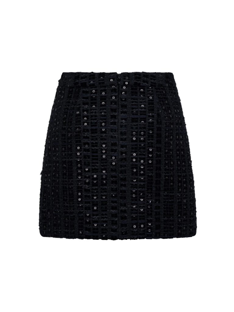 #106.1 Italian Black Sequin Velvet Tweed<br> (Skirt 기장 +7cm 추가 ) 세트 구매시 5% 할인 적용