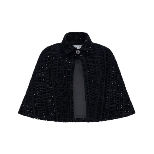 #106.2 Italian Black Sequin Velvet Tweed (Cape)<br>세트 구매시 5% 할인 적용