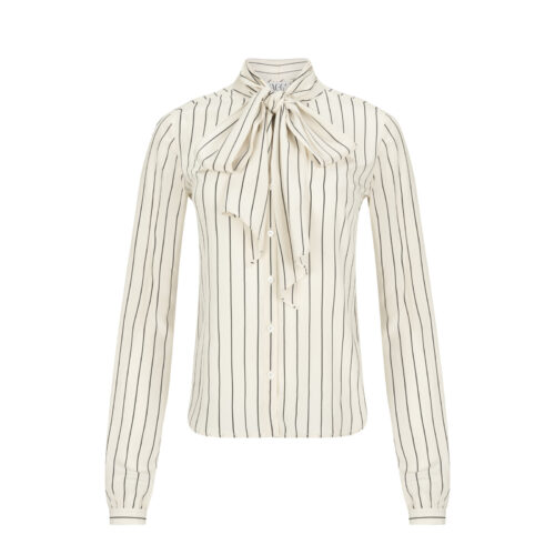 #108 Lauren Stripe Silk Blouse
