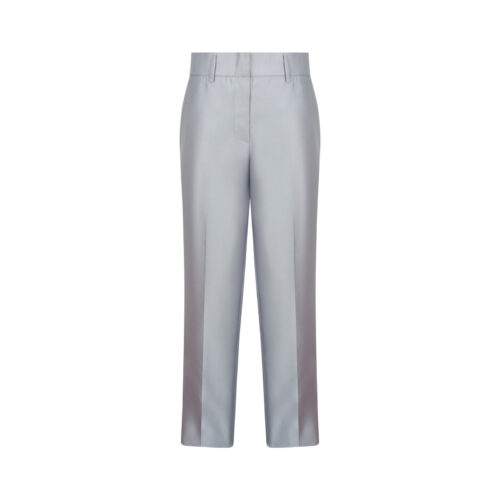 #107.1 Hepburn Silk Trousers (Silver Grey)