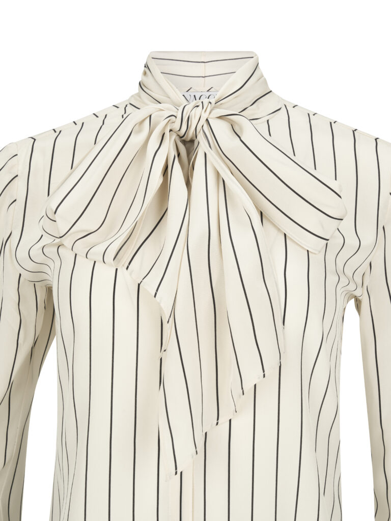 #108 Lauren Stripe Silk Blouse
