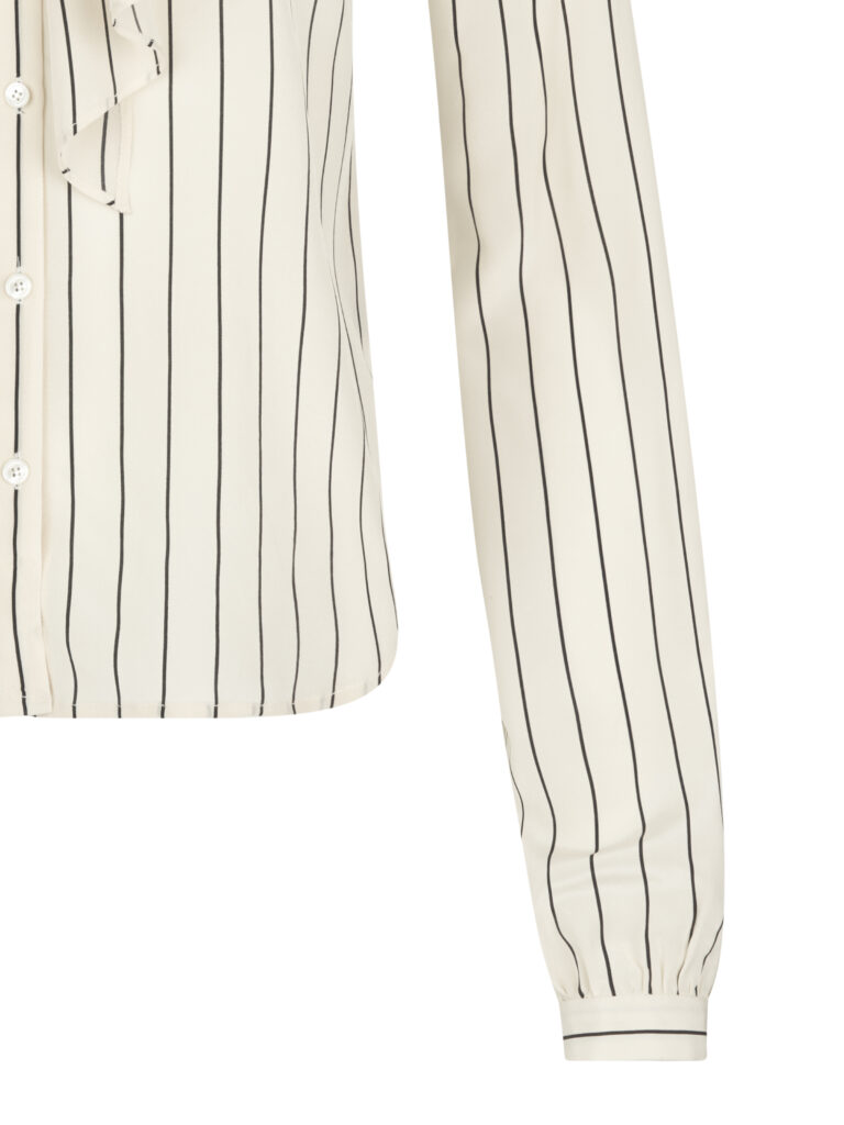 #108 Lauren Stripe Silk Blouse