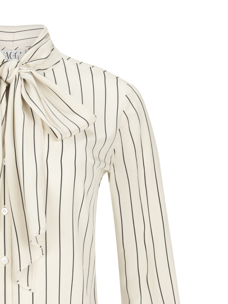 #108 Lauren Stripe Silk Blouse