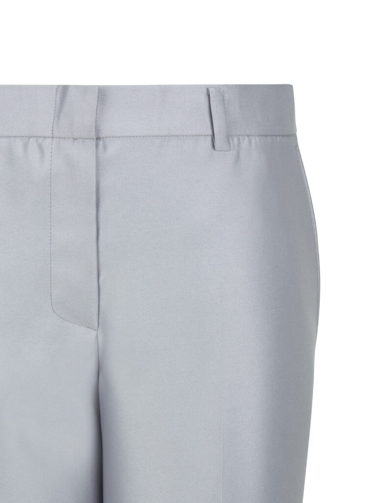 #107.1 Hepburn Silk Trousers (Silver Grey)