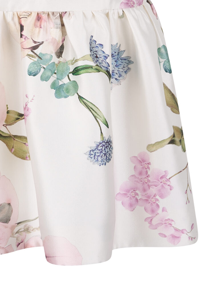 #113 Poppy Printed Mikado Silk Dress