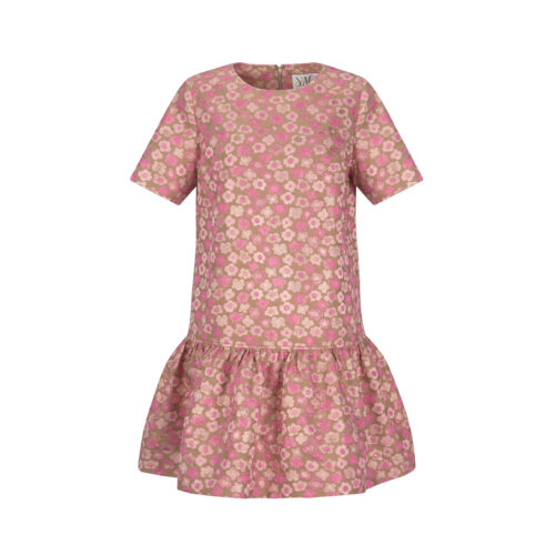 #112 Floral Silk Jacquard Dress