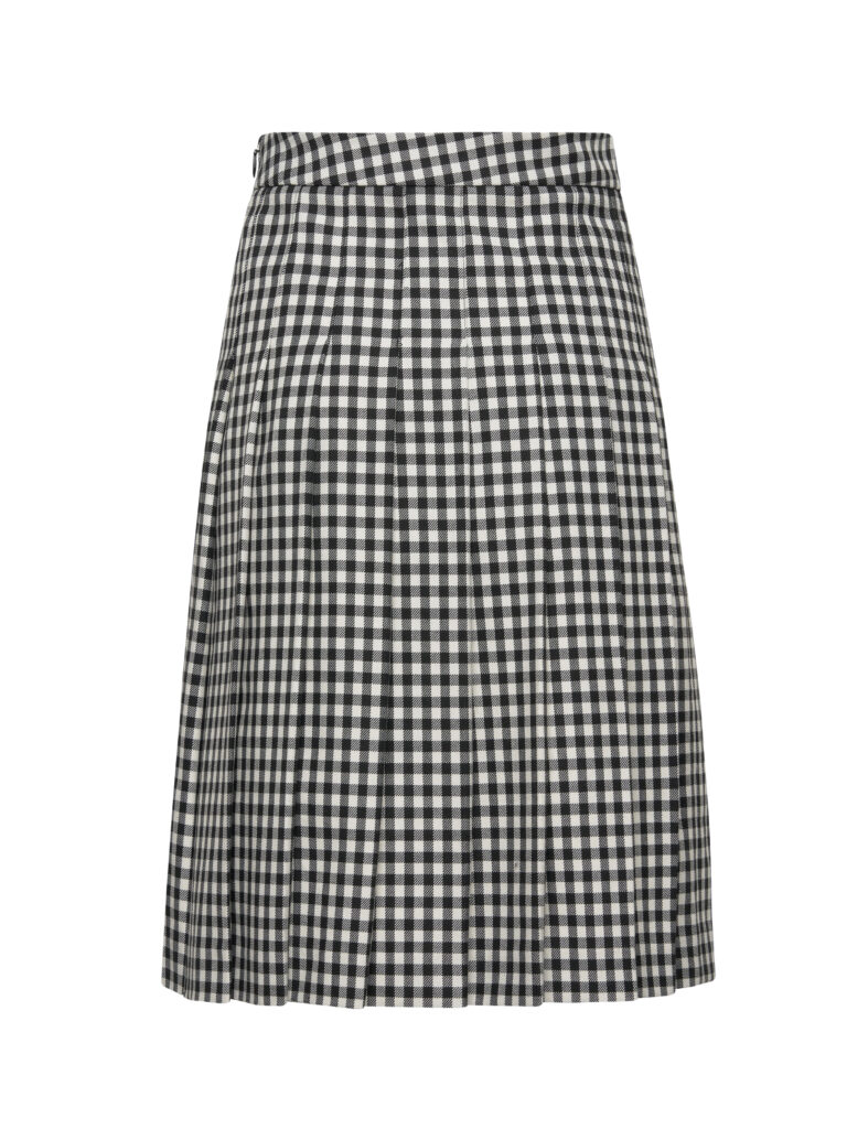 #111.1 Check Wool Pleated Skirt