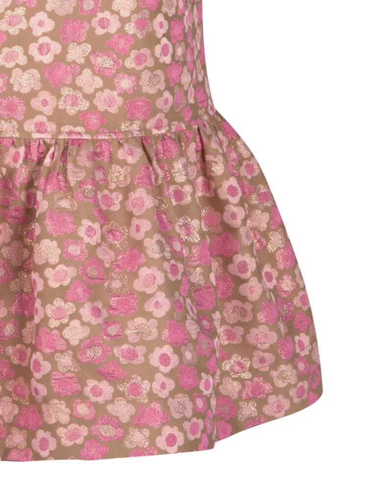 #112 Floral Silk Jacquard Dress