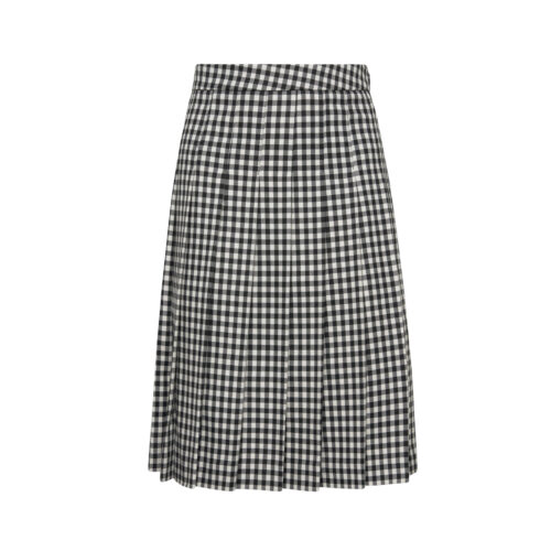 #111.1 Check Wool Pleated Skirt