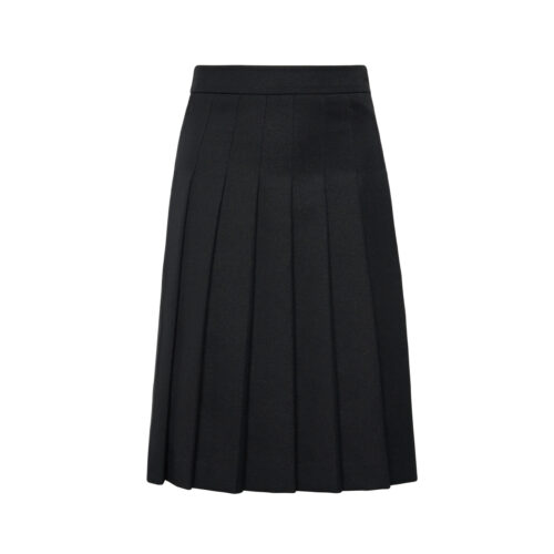 #111 Galaxy Black Wool Pleated Skirt