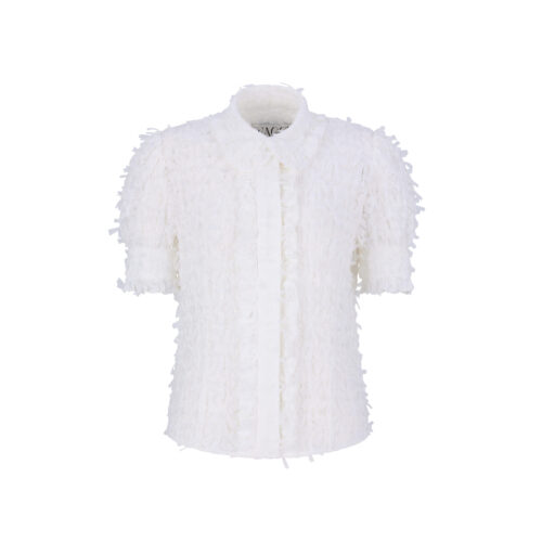 #116.2 White Feather Blouse (바로배송)