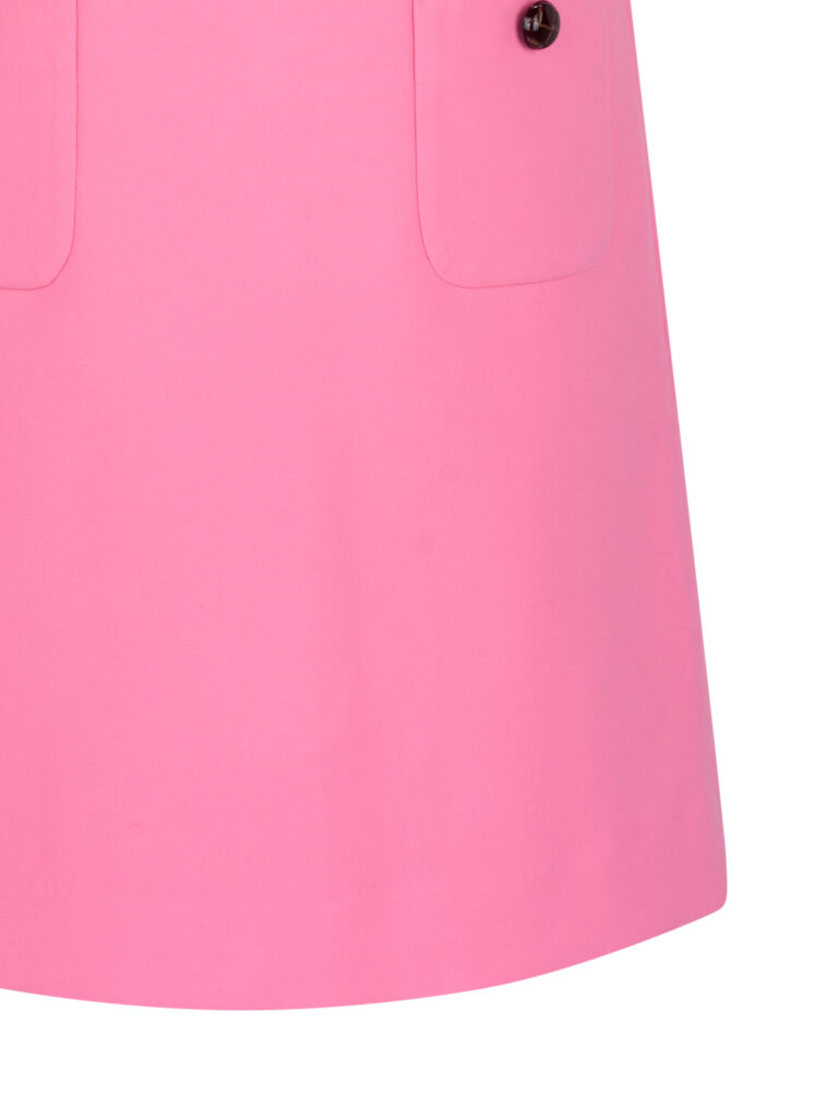 #117 Kate Button Dress (Flamingo)