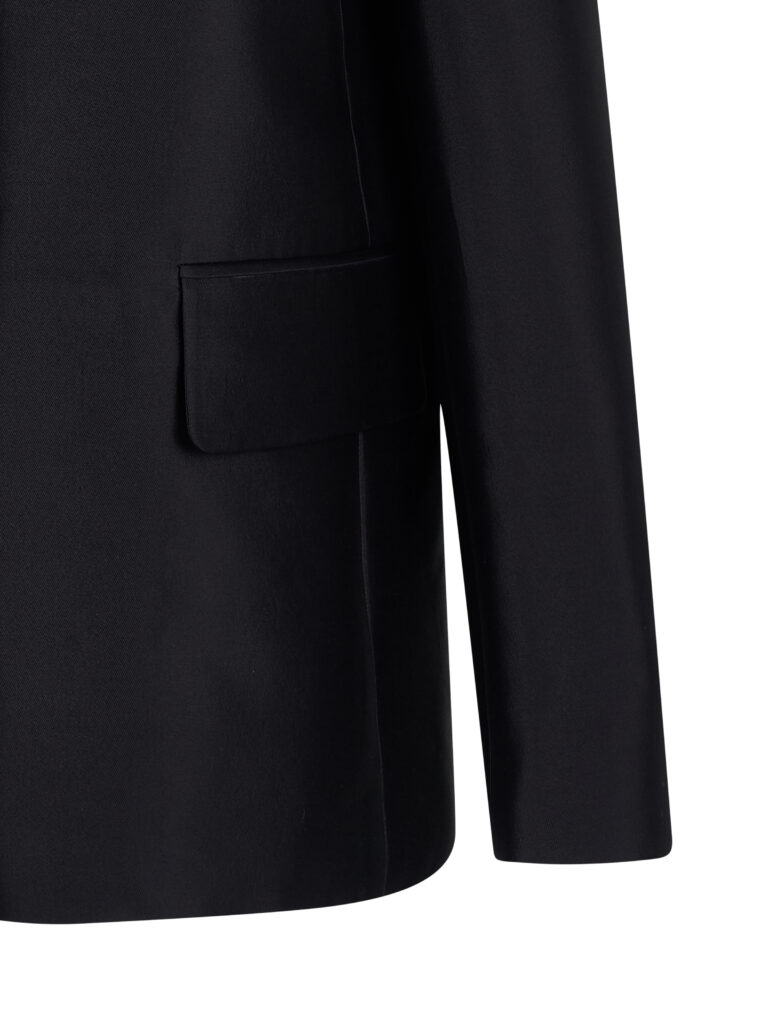 #114 Mikado Wool Silk Jacket (Black)