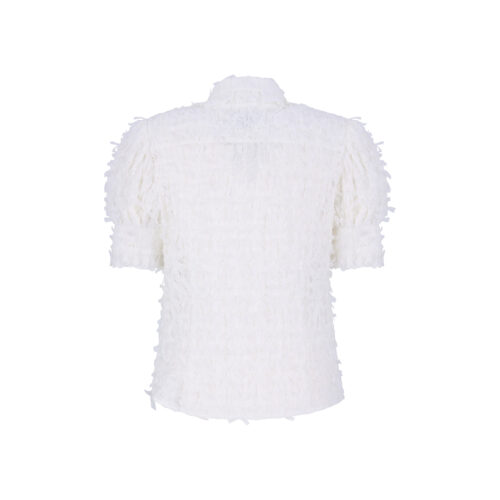 Alternative view of #116.2 White Feather Blouse (바로배송)