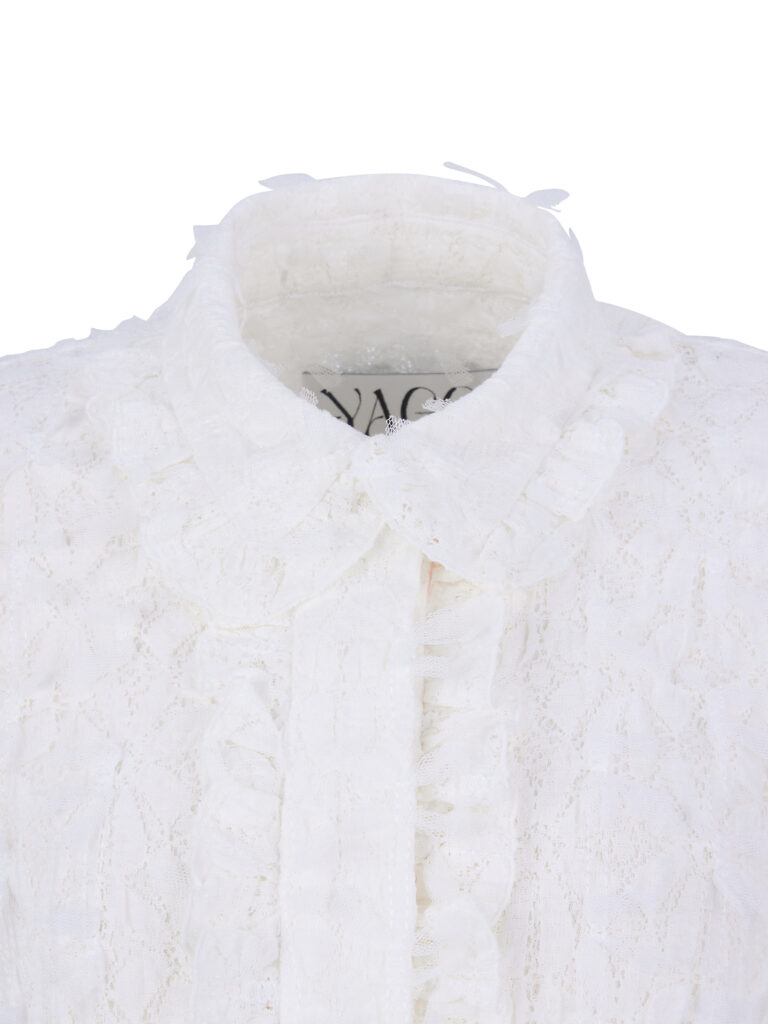 #116.2 White Feather Blouse (바로배송)
