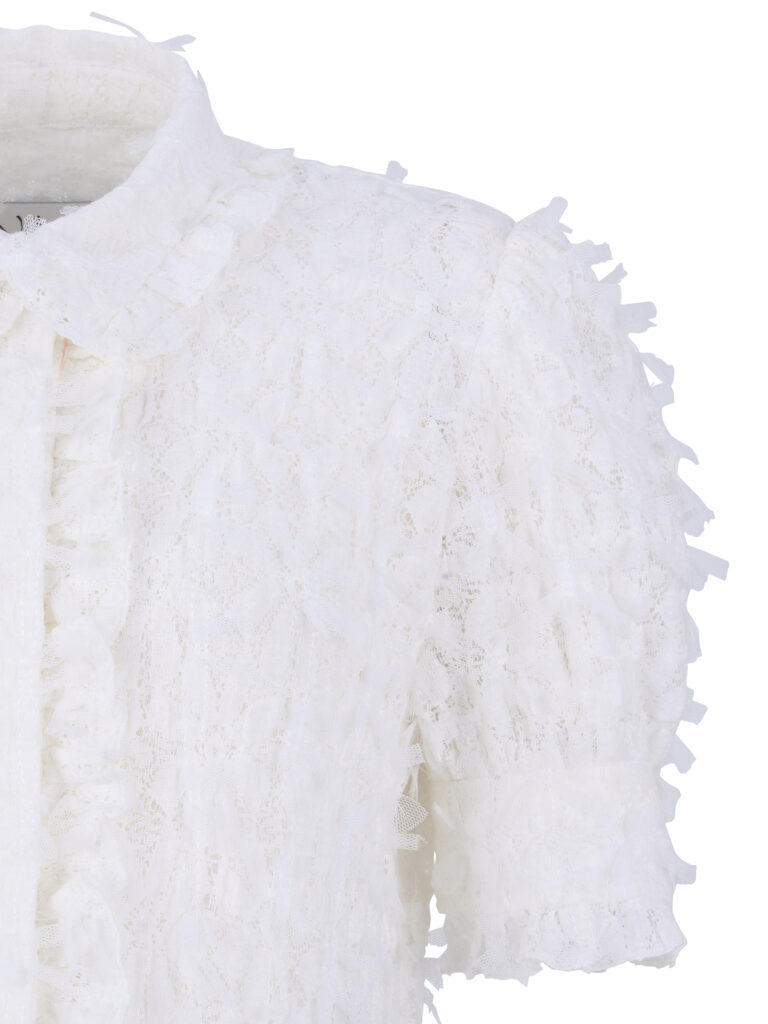 #116.2 White Feather Blouse (바로배송)