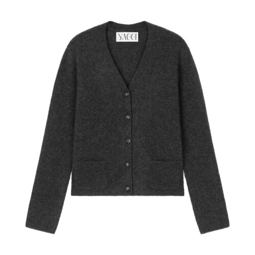 #126 Ellie Cashmere Cardigan (Dark Grey)