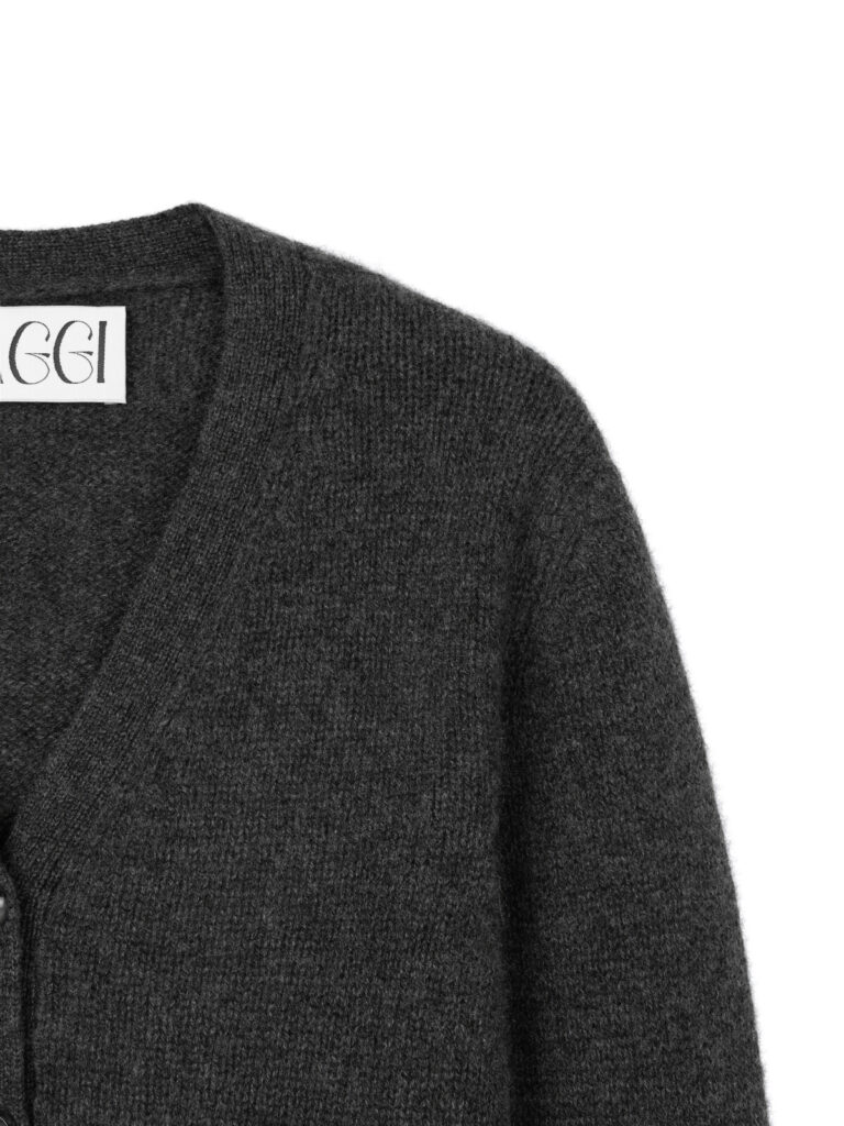 #126 Ellie Cashmere Cardigan (Dark Grey)