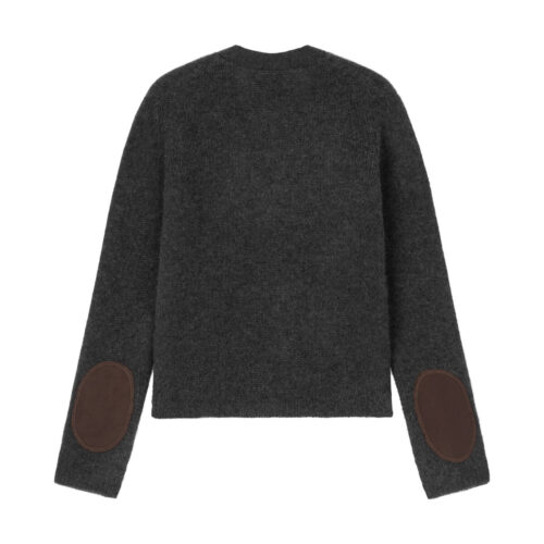 Alternative view of #126 Ellie Cashmere Cardigan (Dark Grey)