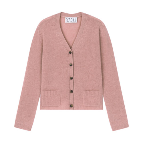#126 Ellie Cashmere Cardigan (Indi Pink)