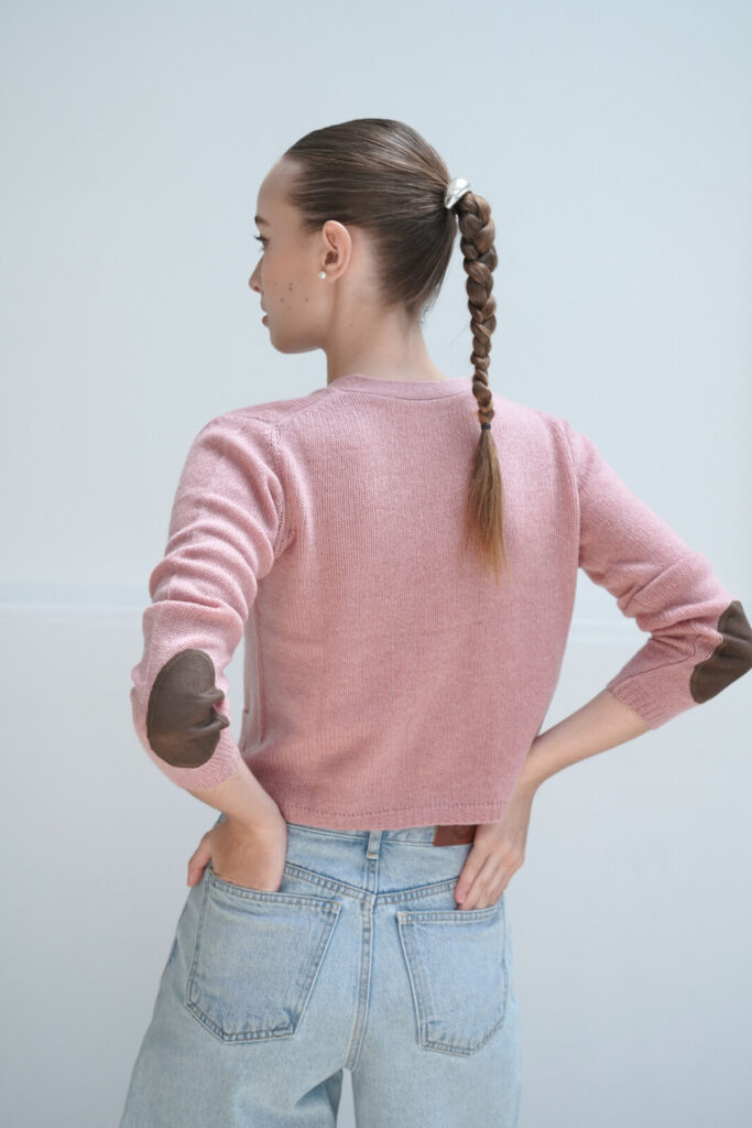 #126 Ellie Cashmere Cardigan (Indi Pink)
