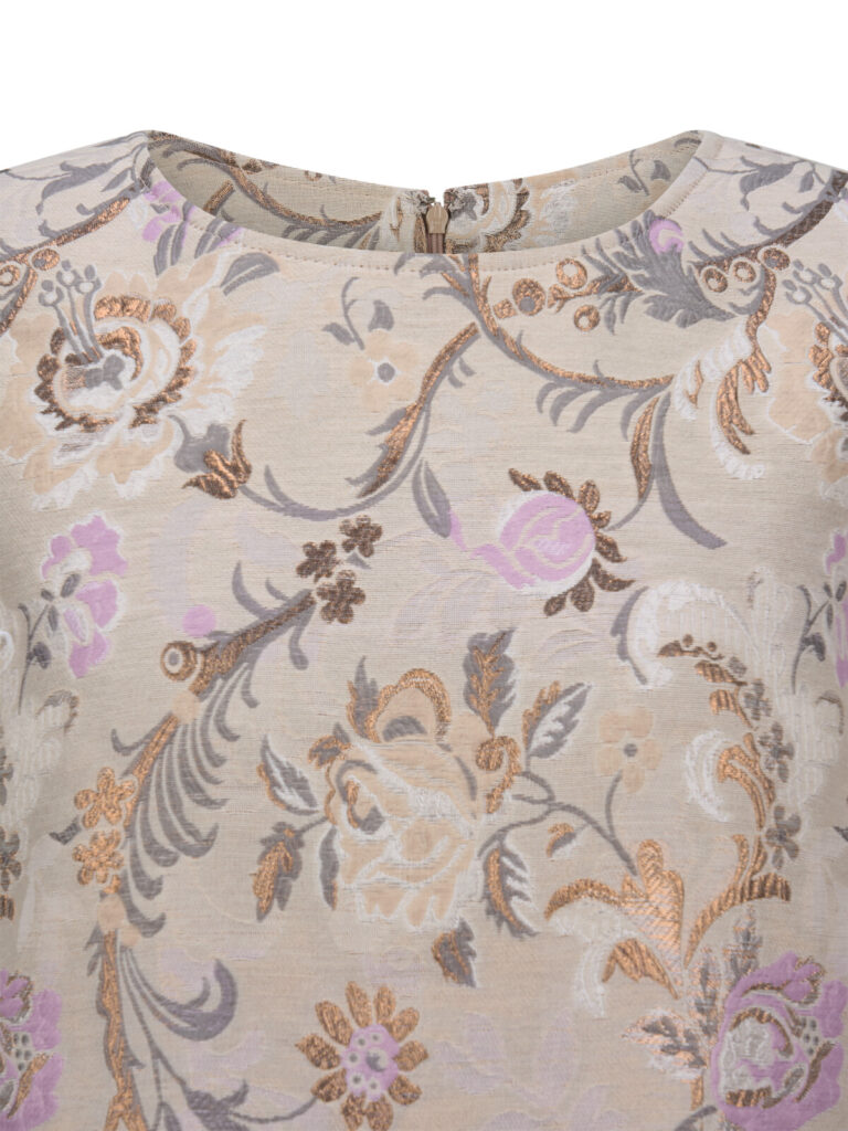 #129 Autumn Silk Jacquard Dress