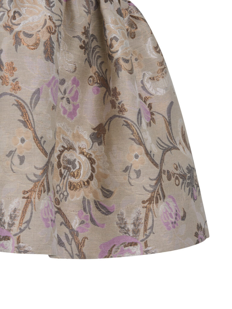 #129 Autumn Silk Jacquard Dress