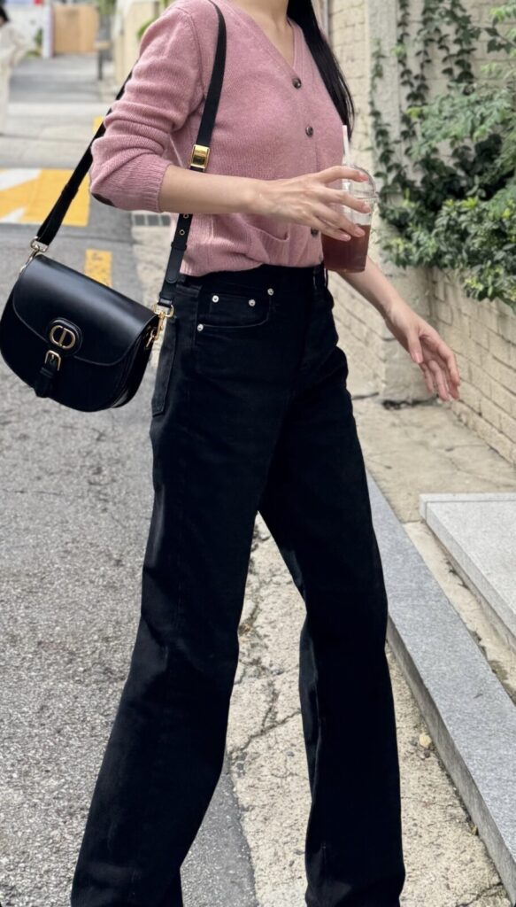 #130 Yaggi Black Straight Jeans