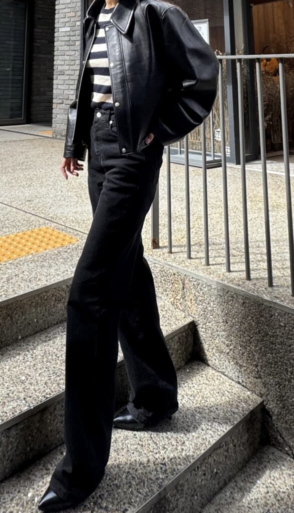 #130 Yaggi Black Straight Jeans