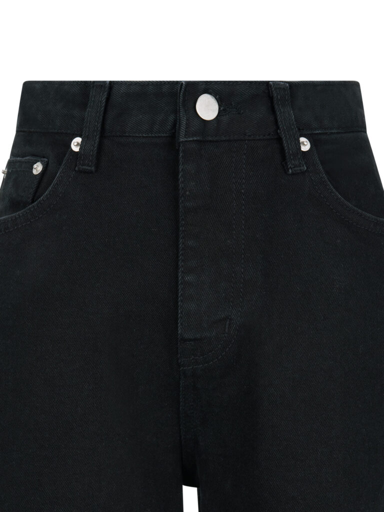 #130 Yaggi Black Straight Jeans