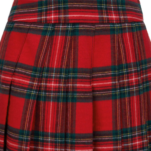 Alternative view of #132 Red Checked Wool Pleated Skirt