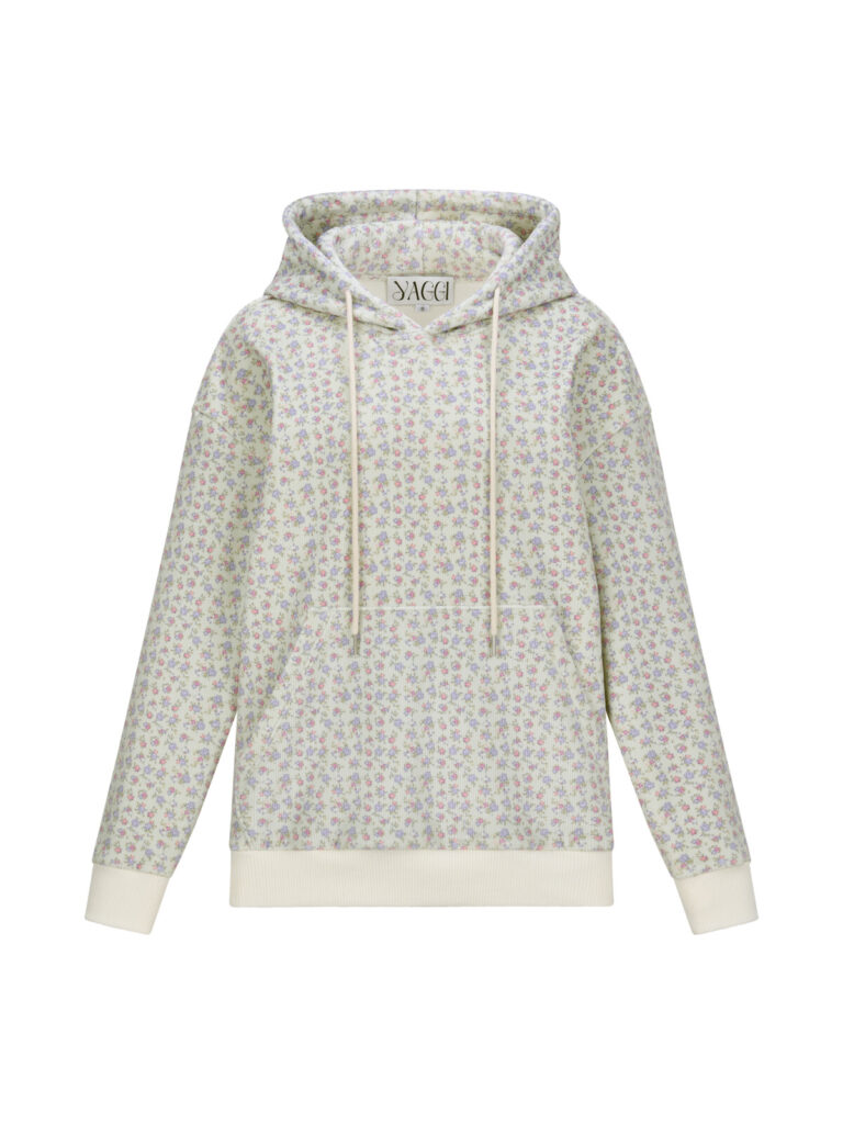 #139.1 Soft Floral Hoodie (Light Green)