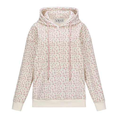 #139 Soft Floral Hoodie (Cream)