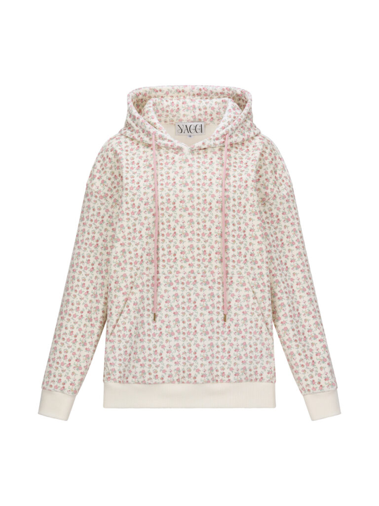 #139 Soft Floral Hoodie (Cream)