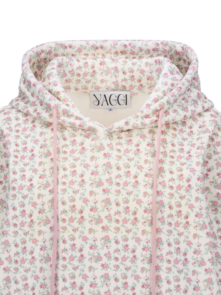 #139 Soft Floral Hoodie (Cream)